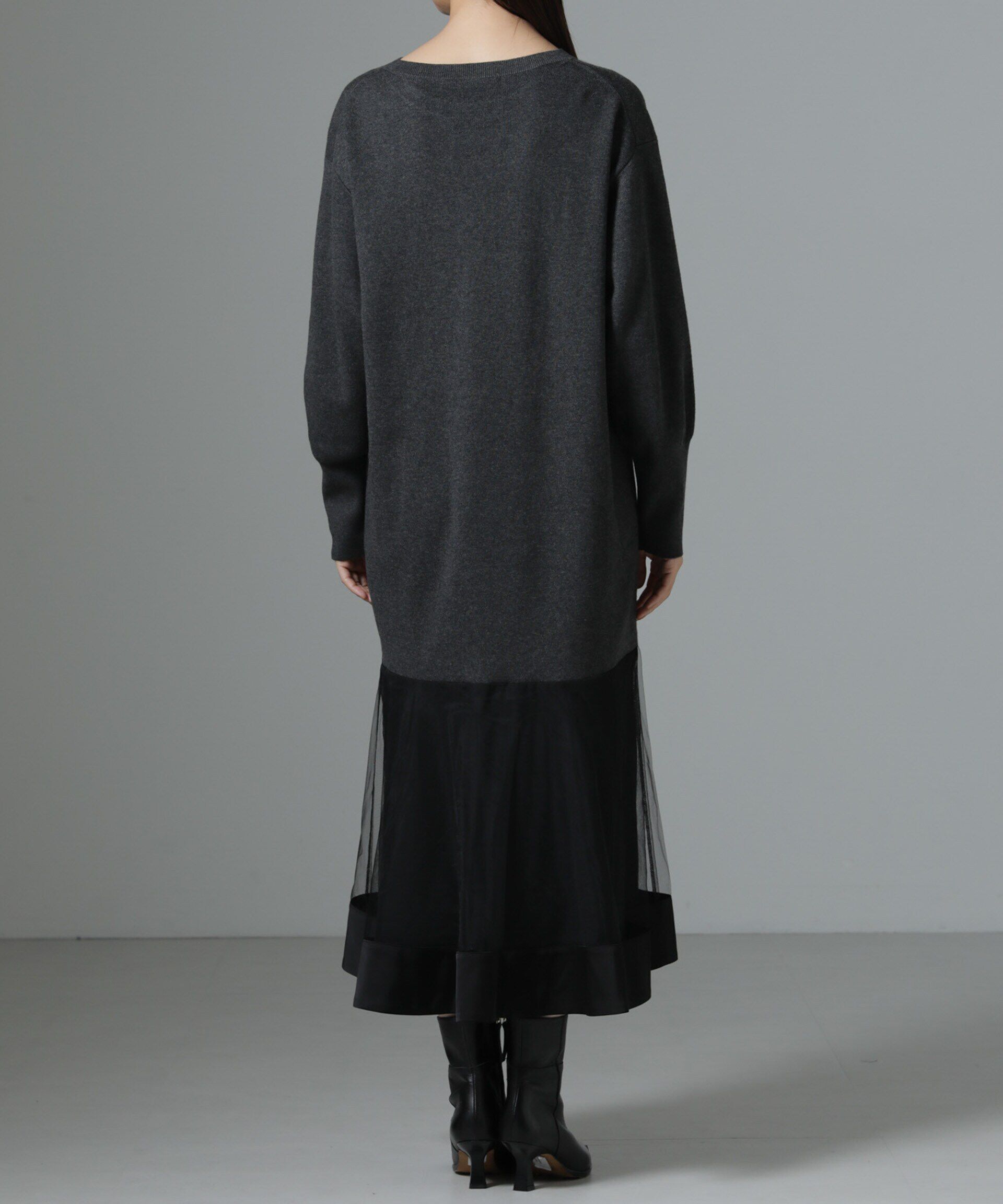 nano･universe「チュールスカートドッキングニットワンピース」|ワンピース|