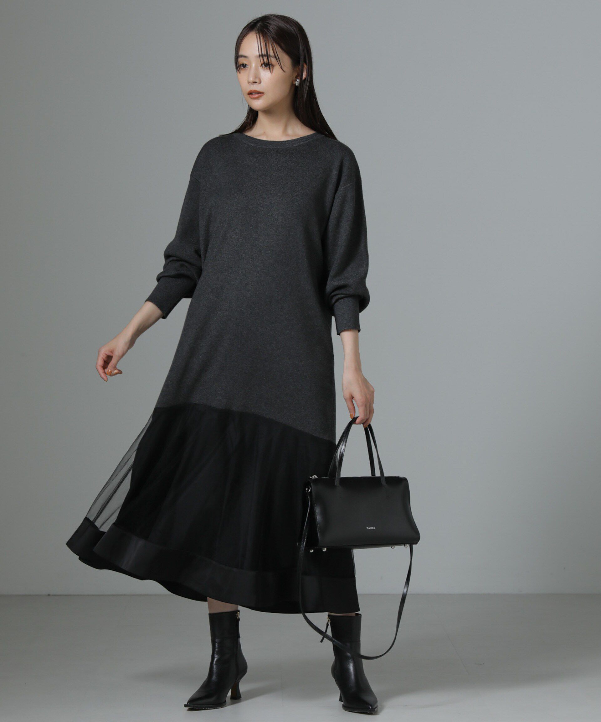 nano･universe「チュールスカートドッキングニットワンピース」|ワンピース|