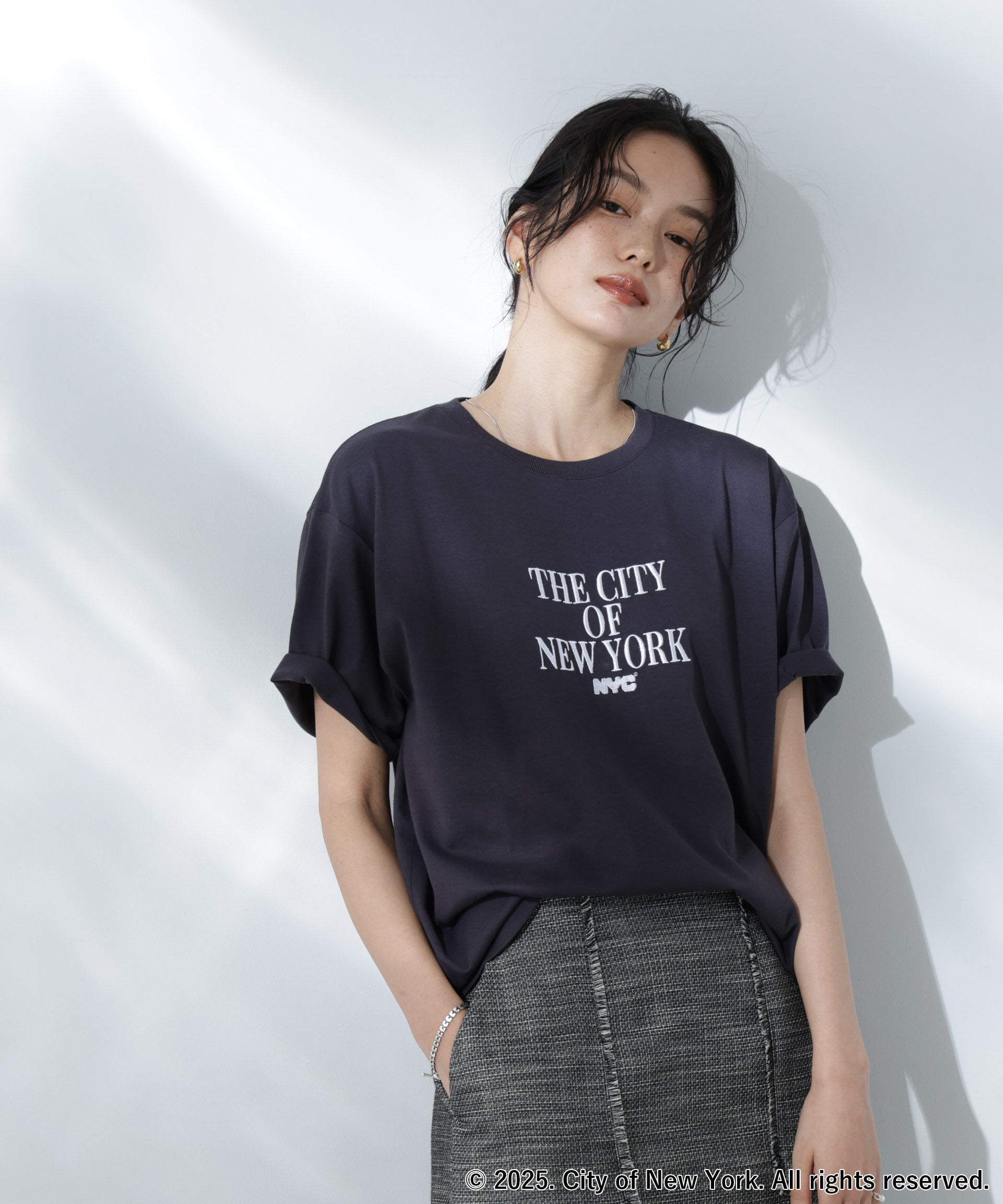 nano･universe「GOOD ROCK SPEED&times;Anti Soaked(R) 汗染み防止 NYC Tシャツ」|Tシャツ・カットソー|