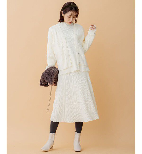 組曲「【WEB・一部店舗限定】モールミックスパターンニット カーディガン」|カーディガン|