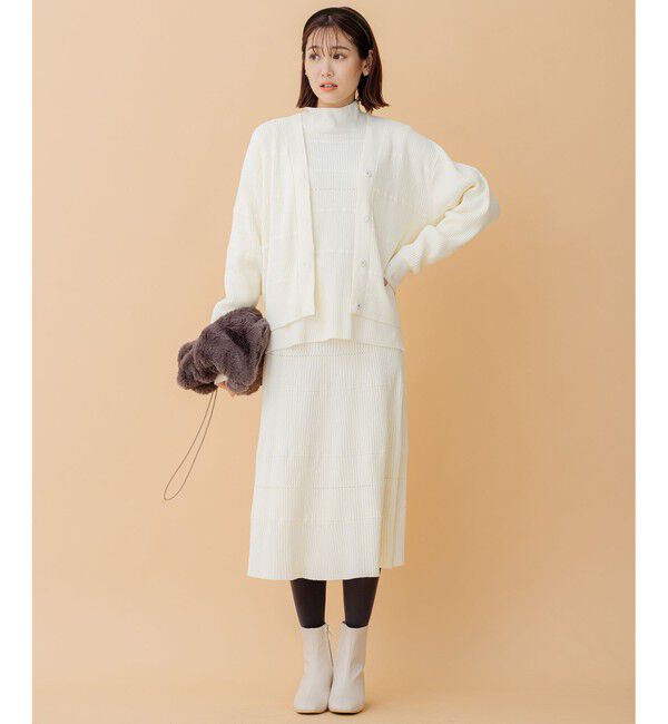 組曲「【WEB・一部店舗限定】モールミックスパターンニット カーディガン」|カーディガン|