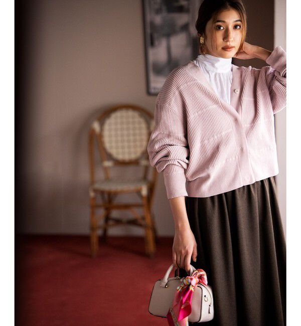 組曲「【WEB・一部店舗限定】モールミックスパターンニット カーディガン」|カーディガン|