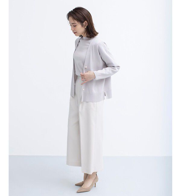 組曲「【2SET・WEB限定】パールボタン配色フリルツイン セット」|カーディガン|