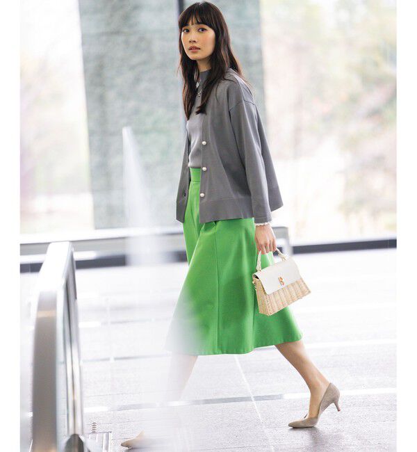 組曲「【2SET・WEB限定】パールボタン配色フリルツイン セット」|カーディガン|