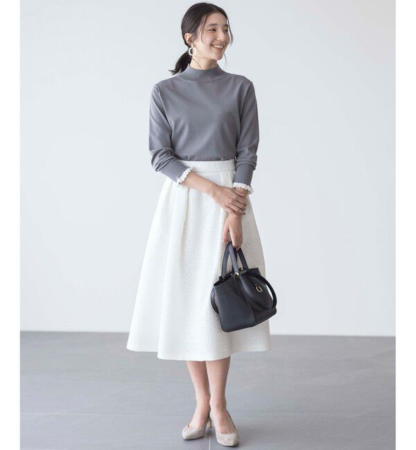 組曲「【2SET・WEB限定】パールボタン配色フリルツイン セット」|カーディガン|