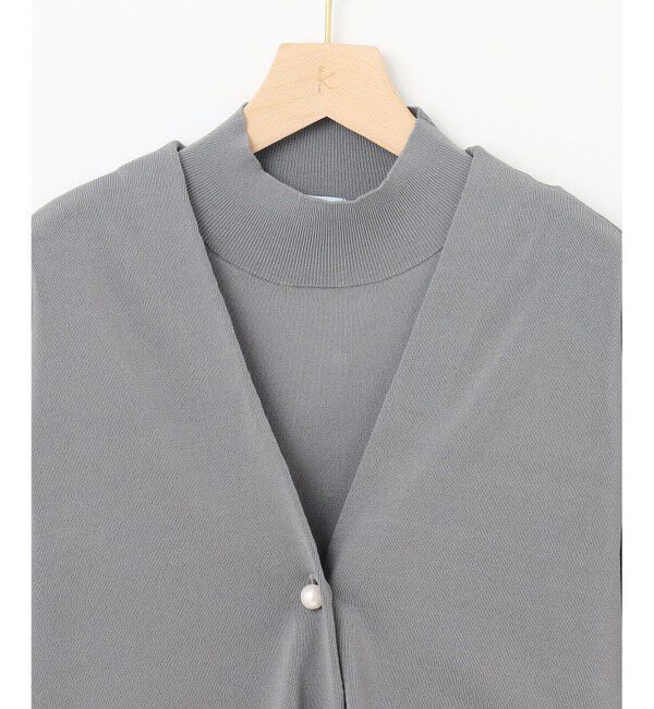 組曲「【2SET・WEB限定】パールボタン配色フリルツイン セット」|カーディガン|