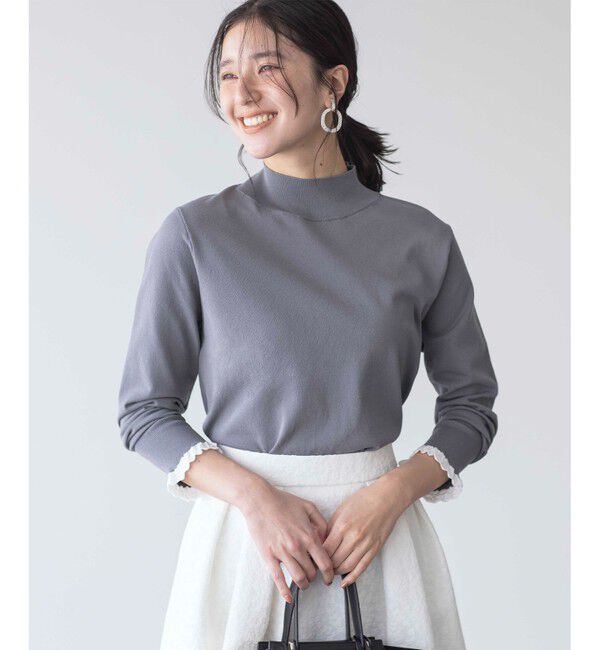 組曲「【2SET・WEB限定】パールボタン配色フリルツイン セット」|カーディガン|