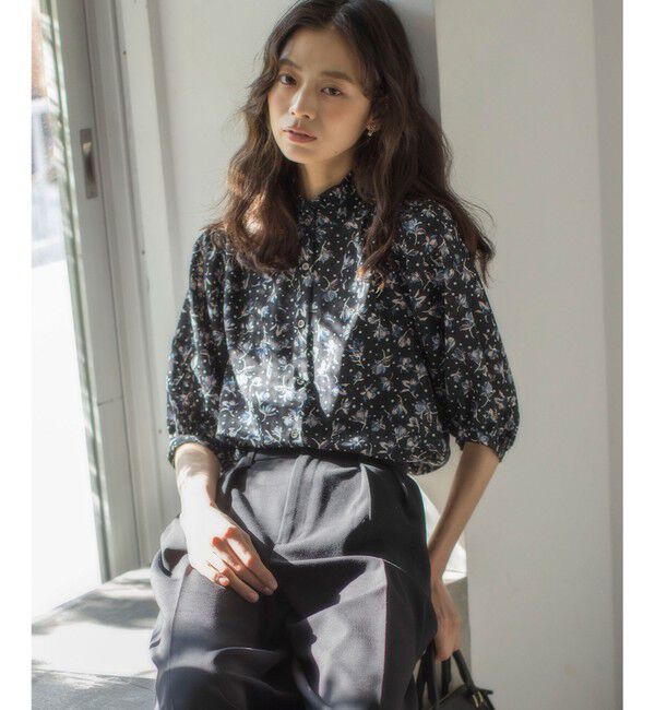 組曲「フラワードットプリント ブラウス」|シャツ・ブラウス|ブラック系5
