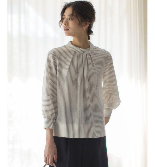 組曲「リヨセルシャーティングハイネック ブラウス」|シャツ・ブラウス|ﾍﾞｰｼﾞｭ
