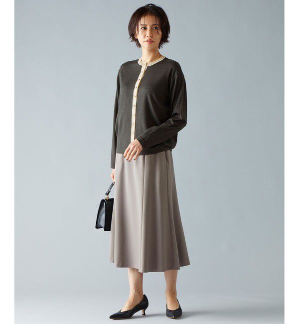 自由区「【アンサンブル対応・洗える】ウールシルク カーディガン」|カーディガン|