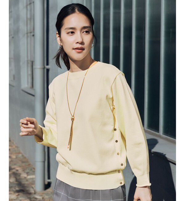 自由区「【WEB限定カラーあり・洗える】コットンナイロンミドルゲージ ニット」|ニット・セーター|ﾗｲﾄｲｴﾛ