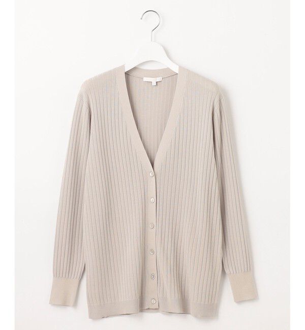 自由区「【アンサンブル対応・洗える】ハイツイストコットンアセテート カーディガン」|カーディガン|ベージュ