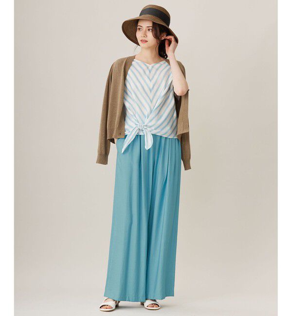 自由区「【洗える】ペーパーブレンドショート カーディガン」|カーディガン|