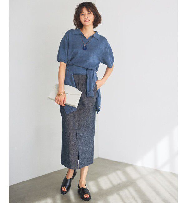 自由区「【洗える】ペーパーブレンドショート カーディガン」|カーディガン|