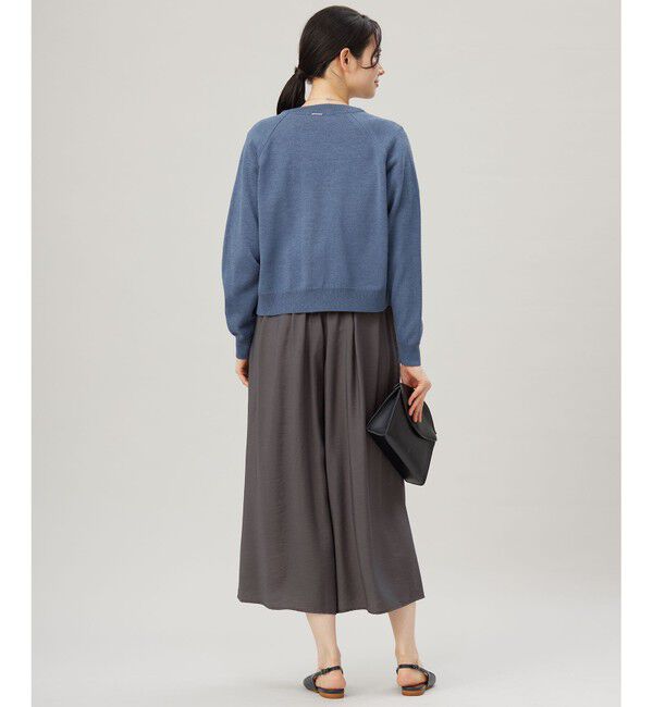 自由区「【洗える】ペーパーブレンドショート カーディガン」|カーディガン|