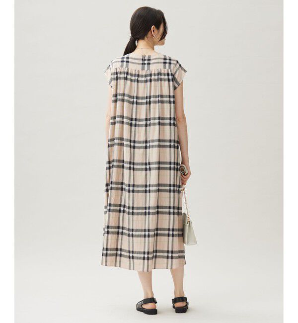 自由区「【カタログ掲載・洗える】シアーブライトチェック ワンピース」|ワンピース|