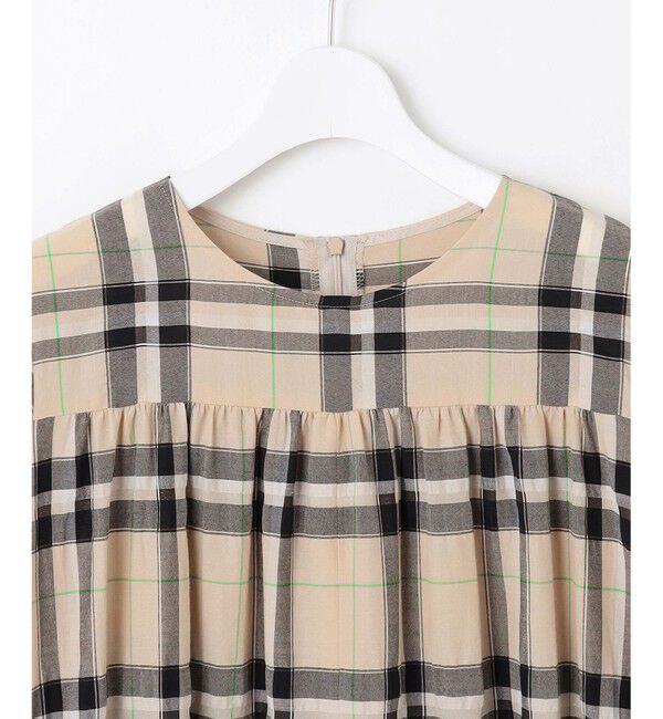 自由区「【カタログ掲載・洗える】シアーブライトチェック ワンピース」|ワンピース|