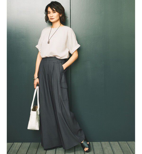 自由区「【カタログ掲載・洗える】ラスティックメッシュドルマンスリーブ Tブラウス」|シャツ・ブラウス|