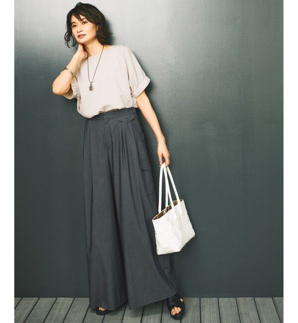 自由区「【カタログ掲載・洗える】ラスティックメッシュドルマンスリーブ Tブラウス」|シャツ・ブラウス|