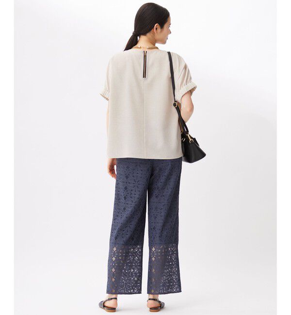 自由区「【カタログ掲載・洗える】ラスティックメッシュドルマンスリーブ Tブラウス」|シャツ・ブラウス|