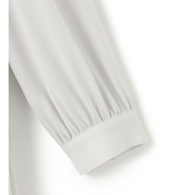 23区「【洗える】ライトバックサテンアムンゼン プリーツ ブラウス」|シャツ・ブラウス|