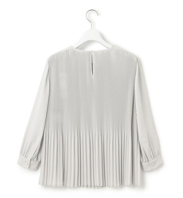 23区「【洗える】ライトバックサテンアムンゼン プリーツ ブラウス」|シャツ・ブラウス|