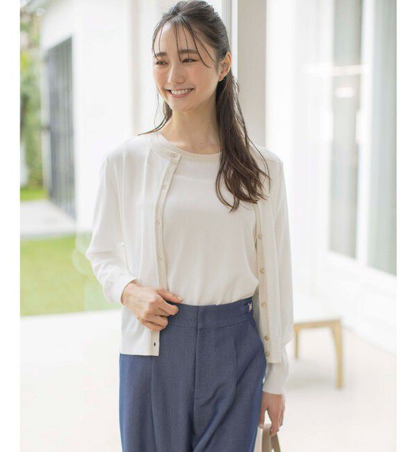 ANY SIS「【2SET】ラメトリミング ツイン」|カーディガン|