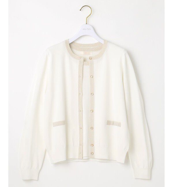 ANY SIS「【2SET】ラメトリミング ツイン」|カーディガン|