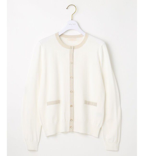 ANY SIS「【2SET】ラメトリミング ツイン」|カーディガン|