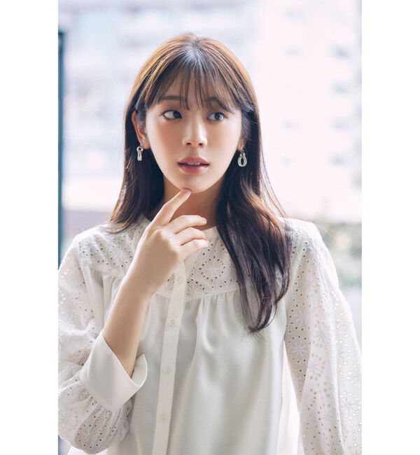 ANY SIS「【洗える】エンブロイダリーコンビ ブラウス」|シャツ・ブラウス|