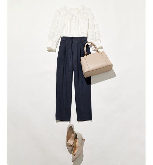 ANY SIS「【洗える】エンブロイダリーコンビ ブラウス」|シャツ・ブラウス|