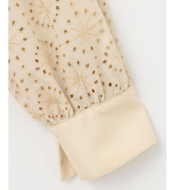 ANY SIS「【洗える】エンブロイダリーコンビ ブラウス」|シャツ・ブラウス|