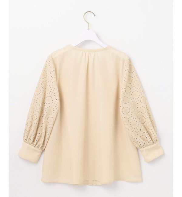 ANY SIS「【洗える】エンブロイダリーコンビ ブラウス」|シャツ・ブラウス|