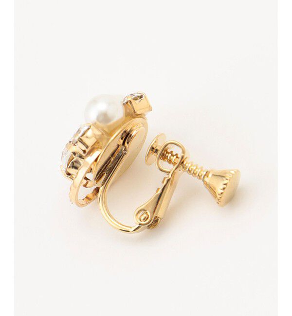 any SiS「パール調ストーンサークル イヤリング」|イヤリング|