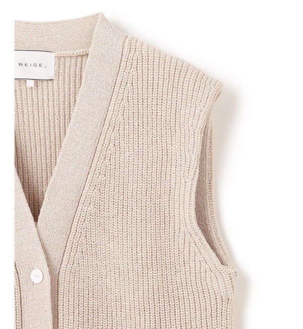 BEIGE,「COME / ジレカーディガン」|カーディガン|