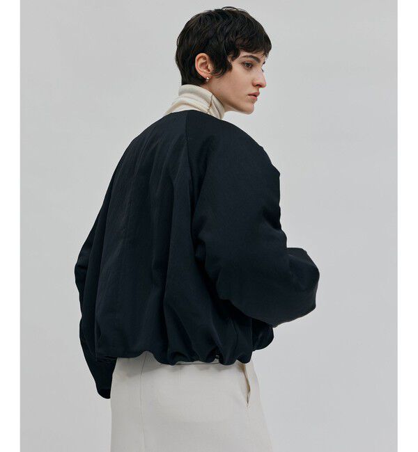 BEIGE,「NIQUET / ノーカラーブルゾン」|ブルゾン・スタジャン|