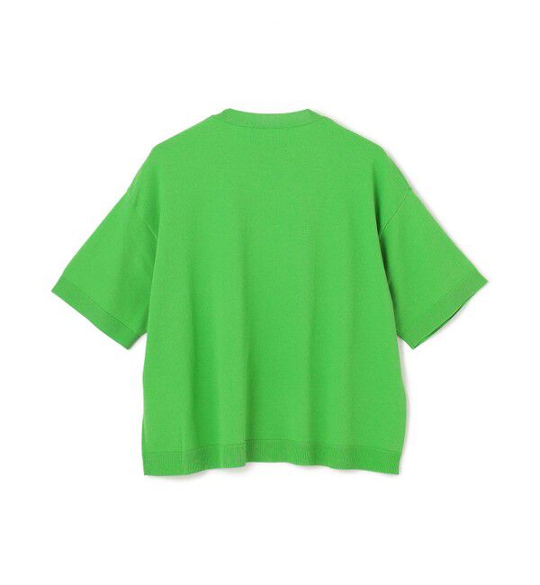 BEIGE,「【洗える】NADIA / レザーポケット付き半袖ニットTシャツ」|ニット・セーター|