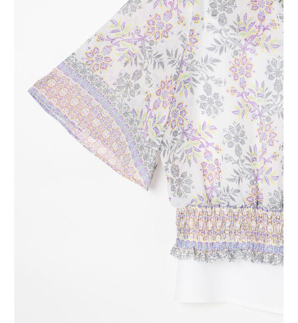 GRACE CONTINENTAL「サラサシフォンショートトップ」|シャツ・ブラウス|