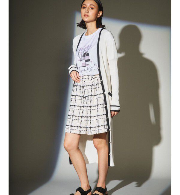 Grace Class「バイカラーリブロングカーディガン」|カーディガン|