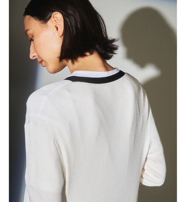 Grace Class「バイカラーリブロングカーディガン」|カーディガン|