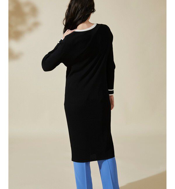 Grace Class「バイカラーリブロングカーディガン」|カーディガン|