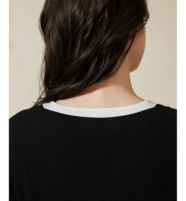 Grace Class「バイカラーリブロングカーディガン」|カーディガン|