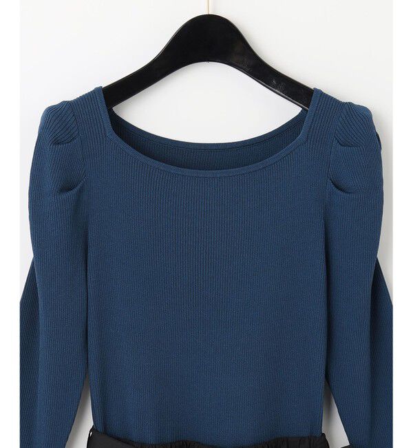  「チュールスカートニットワンピース」|ワンピース|