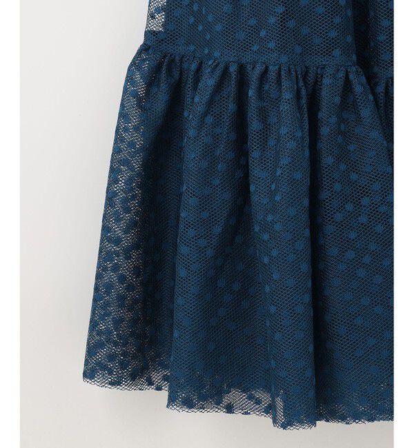  「チュールスカートニットワンピース」|ワンピース|