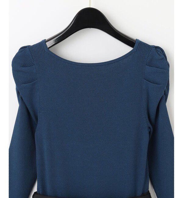  「チュールスカートニットワンピース」|ワンピース|