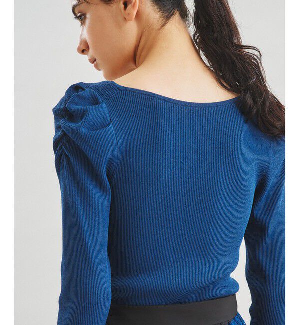  「チュールスカートニットワンピース」|ワンピース|