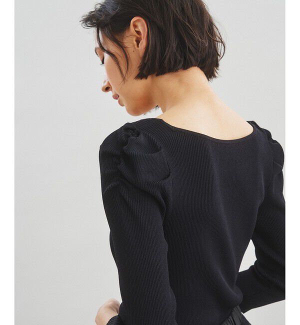  「チュールスカートニットワンピース」|ワンピース|