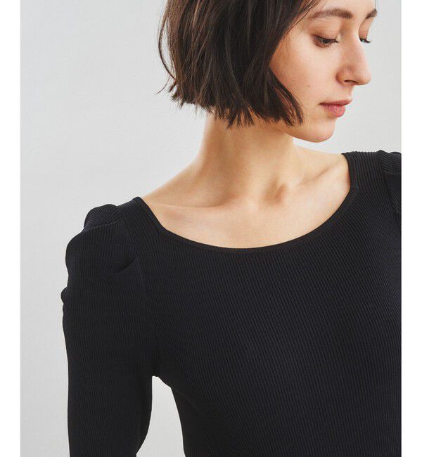  「チュールスカートニットワンピース」|ワンピース|