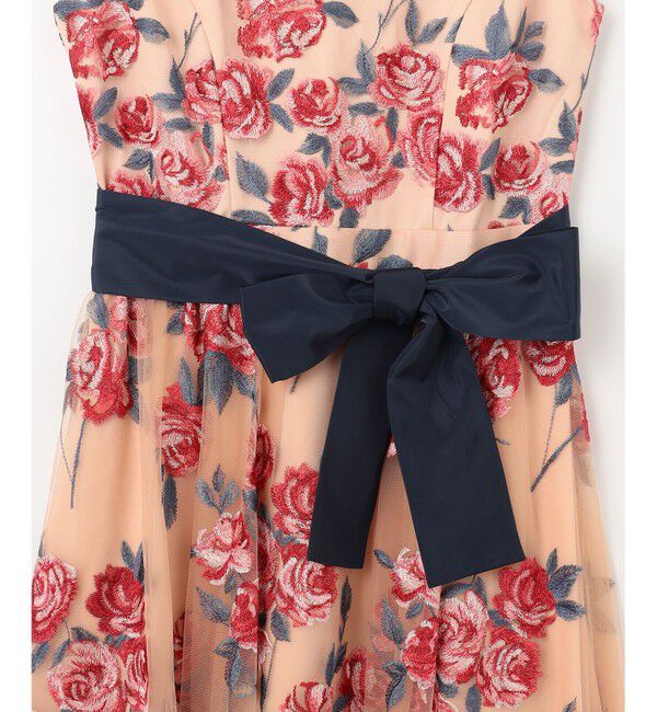 GRACE CONTINENTAL「ローズ刺繍フレアドレス」|ドレス|