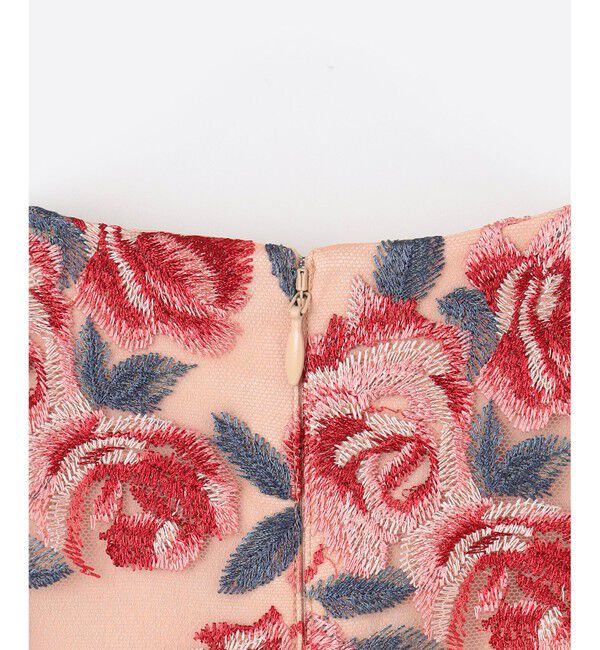 GRACE CONTINENTAL「ローズ刺繍フレアドレス」|ドレス|